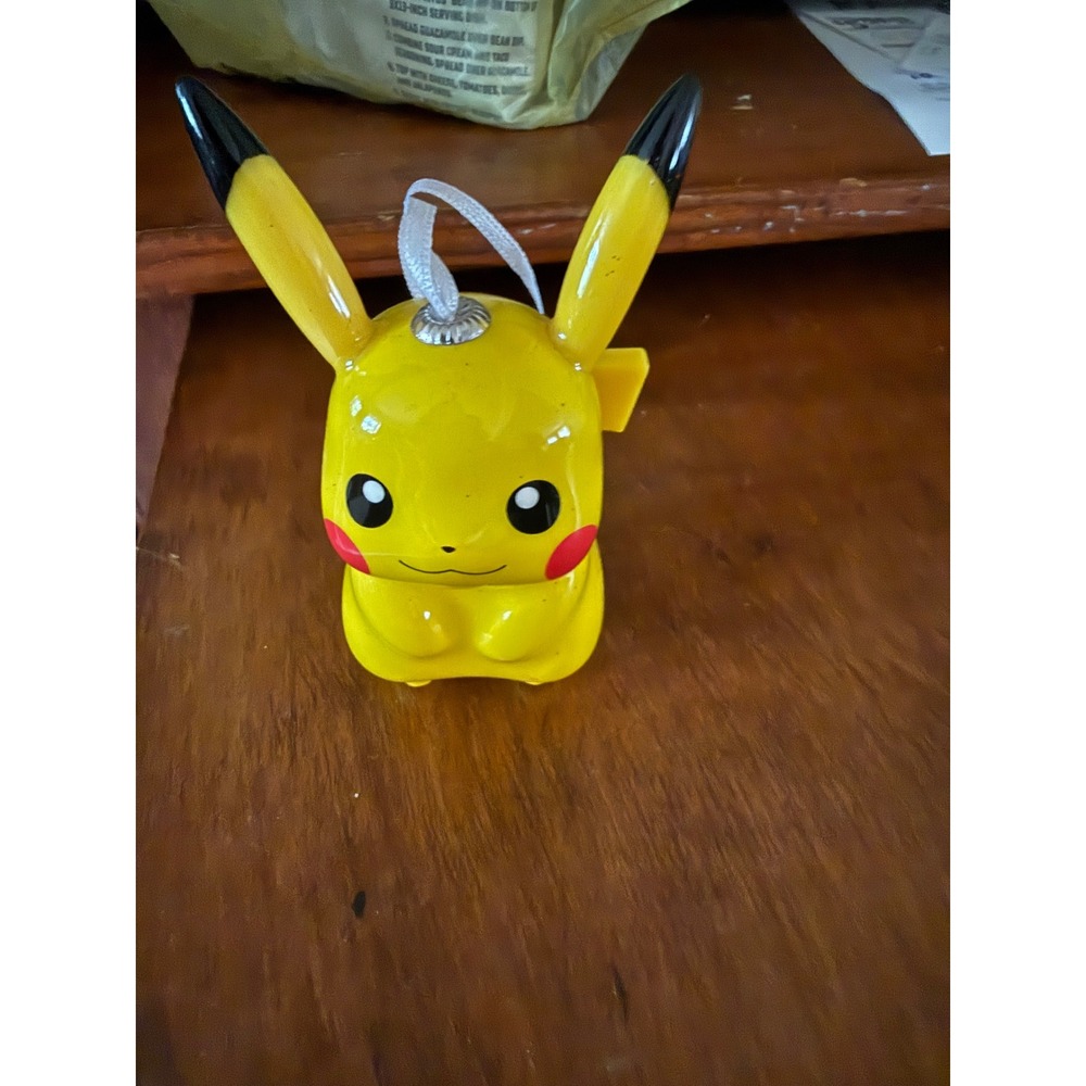 Pokemon Pikachu Christmas Ornament 2021 Nintendo Yellow Plastic Figure 3.5 Inch